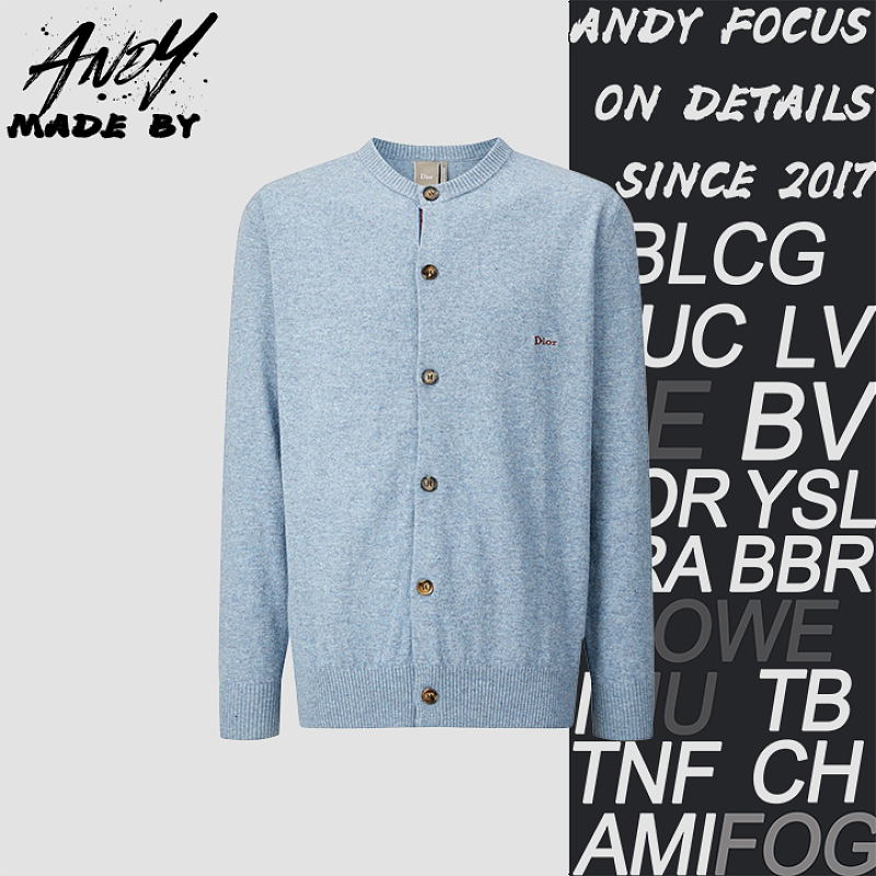 Dior Embroidered Logo Knit Cardigan