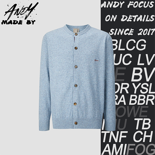Dior Embroidered Logo Knit Cardigan