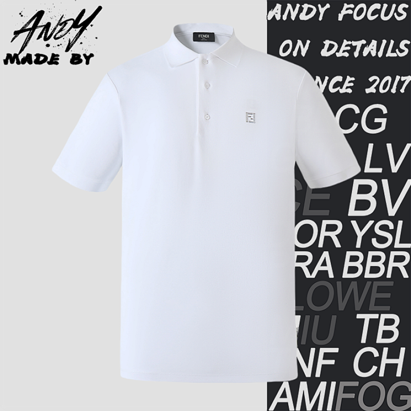 Fendi 25 F Endi Hardware Double F Logo Polo Shirt