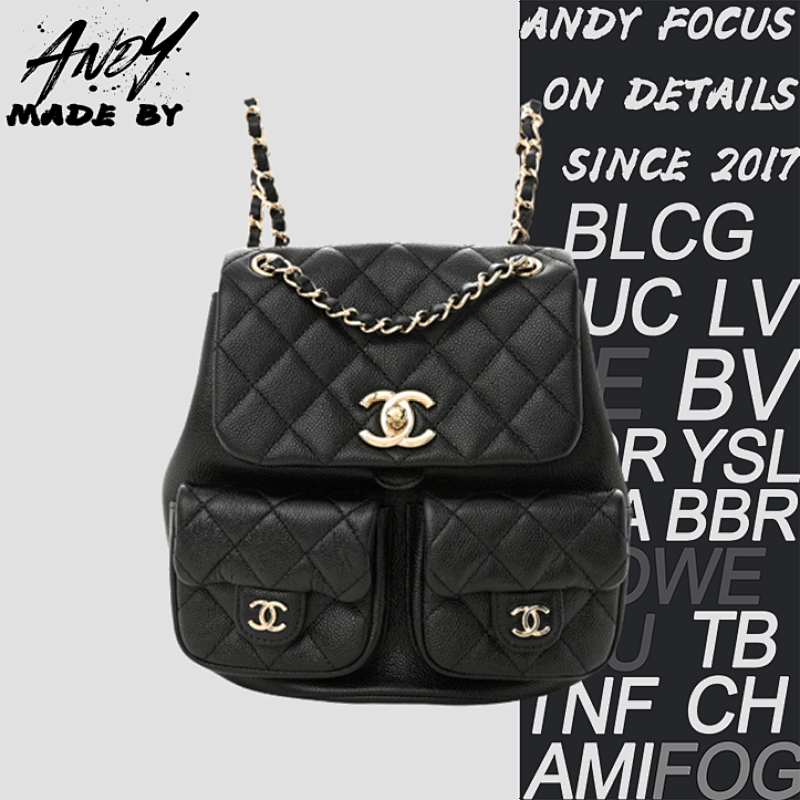 Chanel Frog Duma Backpack Medium Litchi-grained Cowhide