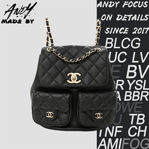 Chanel Frog Duma Backpack Medium Litchi-grained Cowhide