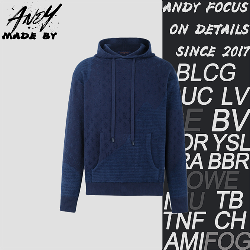 Jacquard Hooded Long-Sleeve Sweatshirt