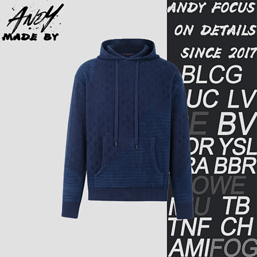 Jacquard Hooded Long-Sleeve Sweatshirt