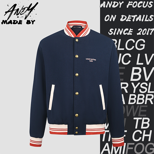 Louis Vuitton Embroidered Logo Baseball Jacket