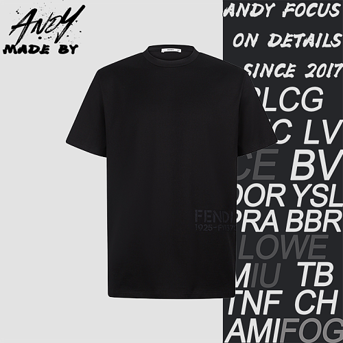Fendi Cotton Logo Print Short-Sleeve T-Shirt