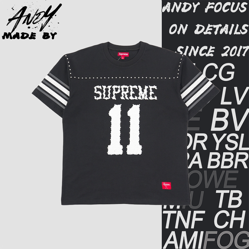 No.11 Rhinestone Short Sleeve - Black