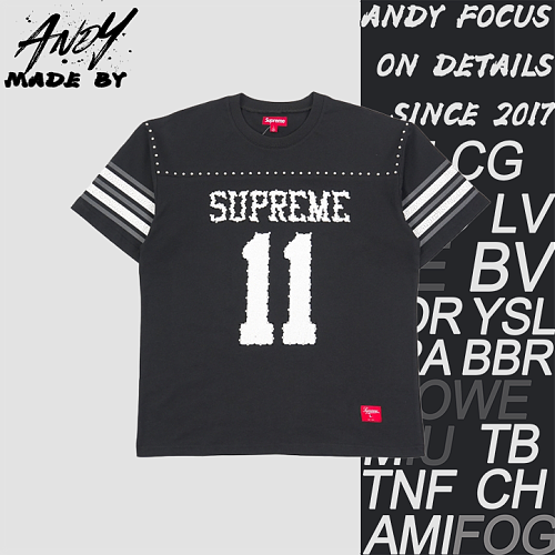 No.11 Rhinestone Short Sleeve - Black