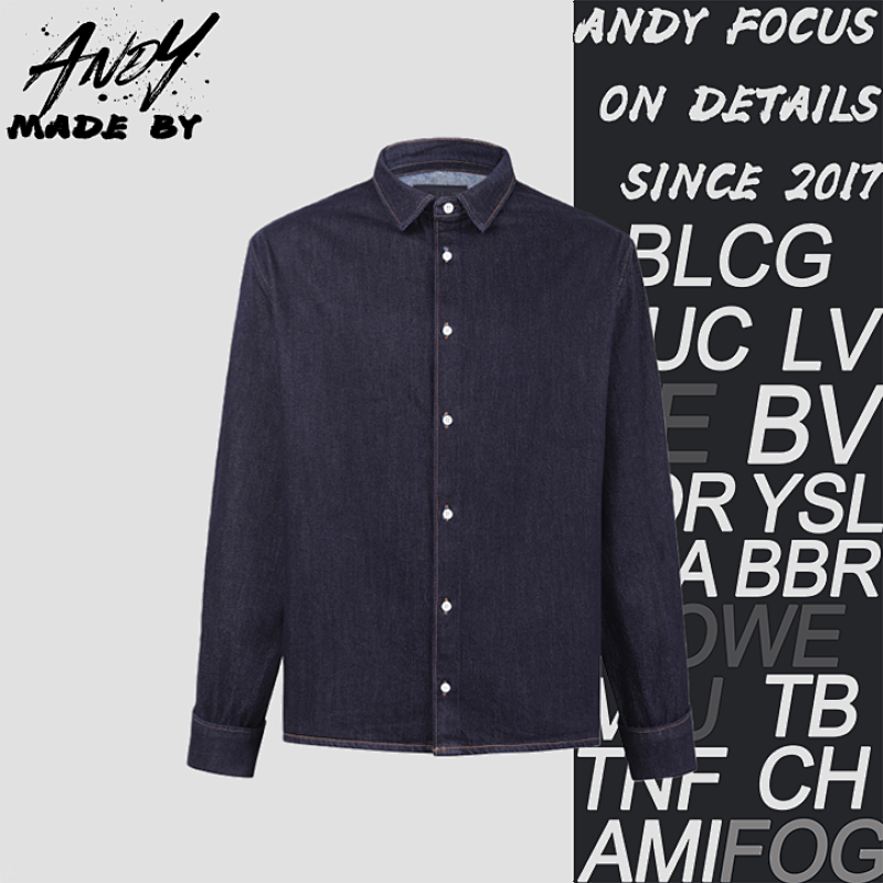 P Rada Collared Loose Long-Sleeved Denim Jacket
