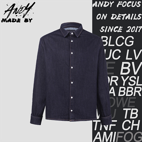 P Rada Collared Loose Long-Sleeved Denim Jacket