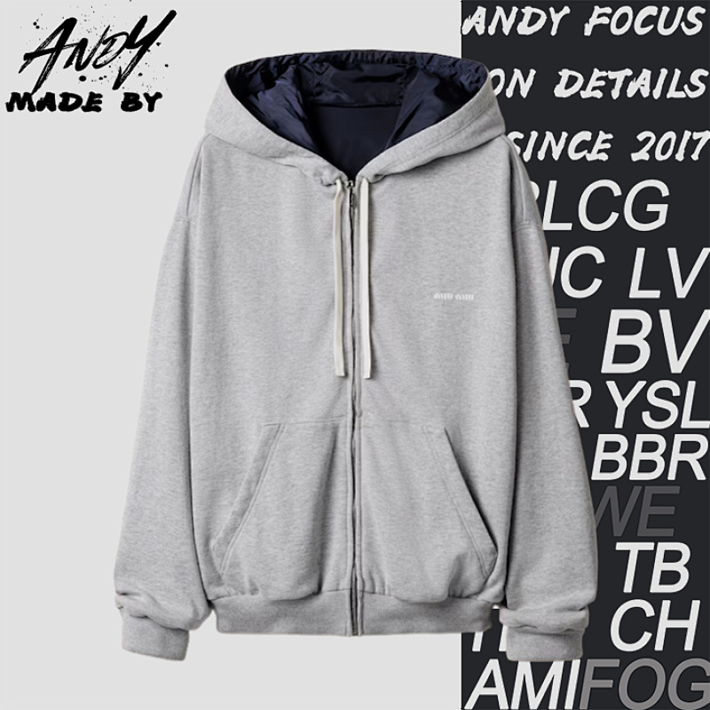 Miu Small Label Reversible Hooded Jacket