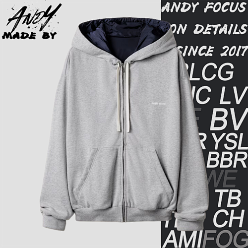 Miu Small Label Reversible Hooded Jacket