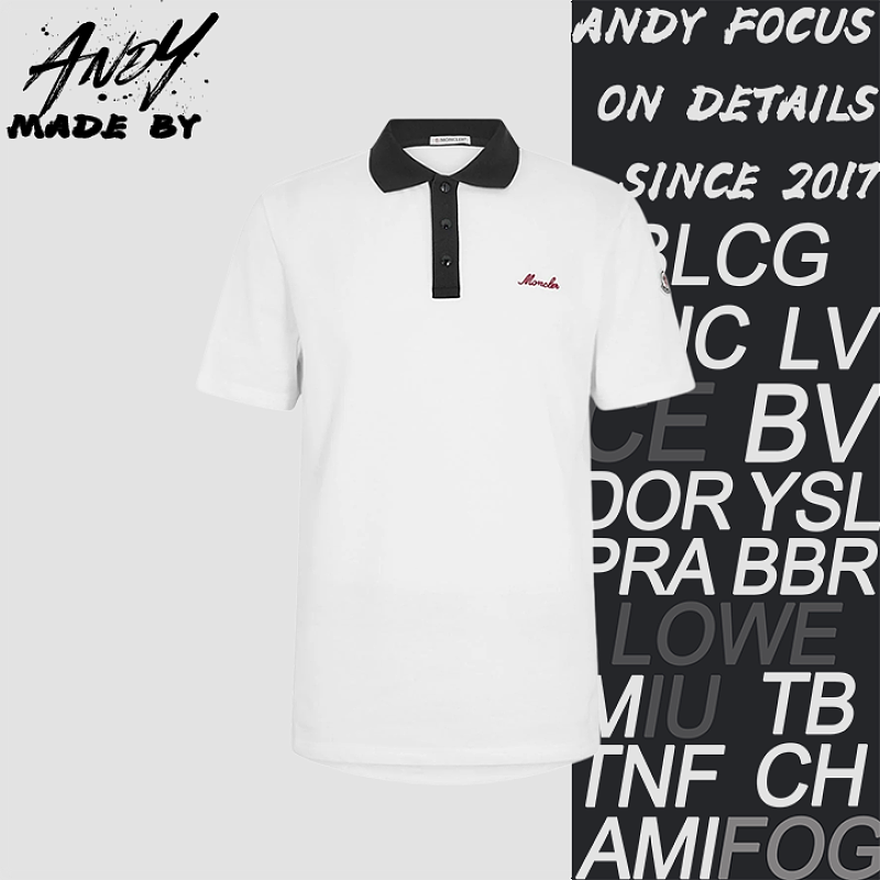 Embroidered Color-block Short-Sleeve Polo Shirt With Snap Buttons