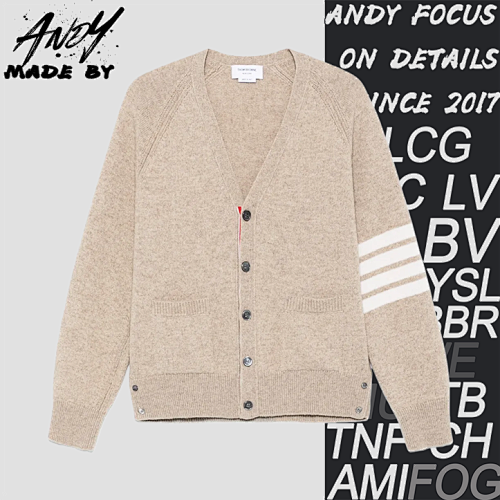 TB Khaki Four-Bar Cardigan Jacket