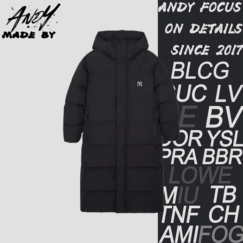 Long Small Label Hooded Down Jacket