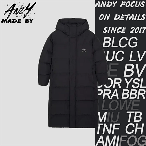 Long Small Label Hooded Down Jacket