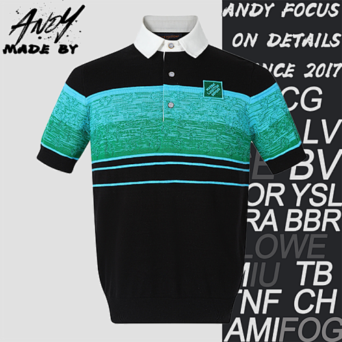 Jacquard Short-sleeved Polo Shirt