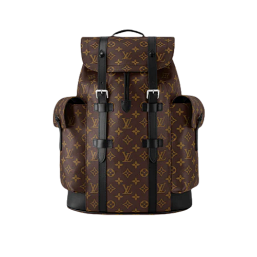 L V Canvas And Cowhide Backpack
