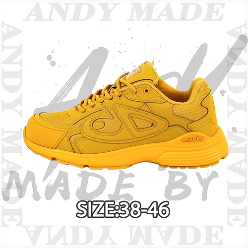Dior Series Casual Sports Shoes Dad Sneakers Yellow