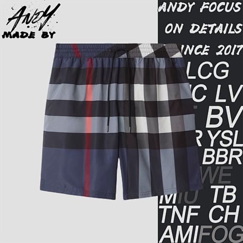 Bbr Plaid Shorts Navy Blue