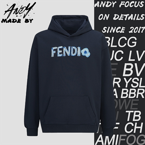 Fendi Embroidered Hand-Painted Logo Sweatshirt