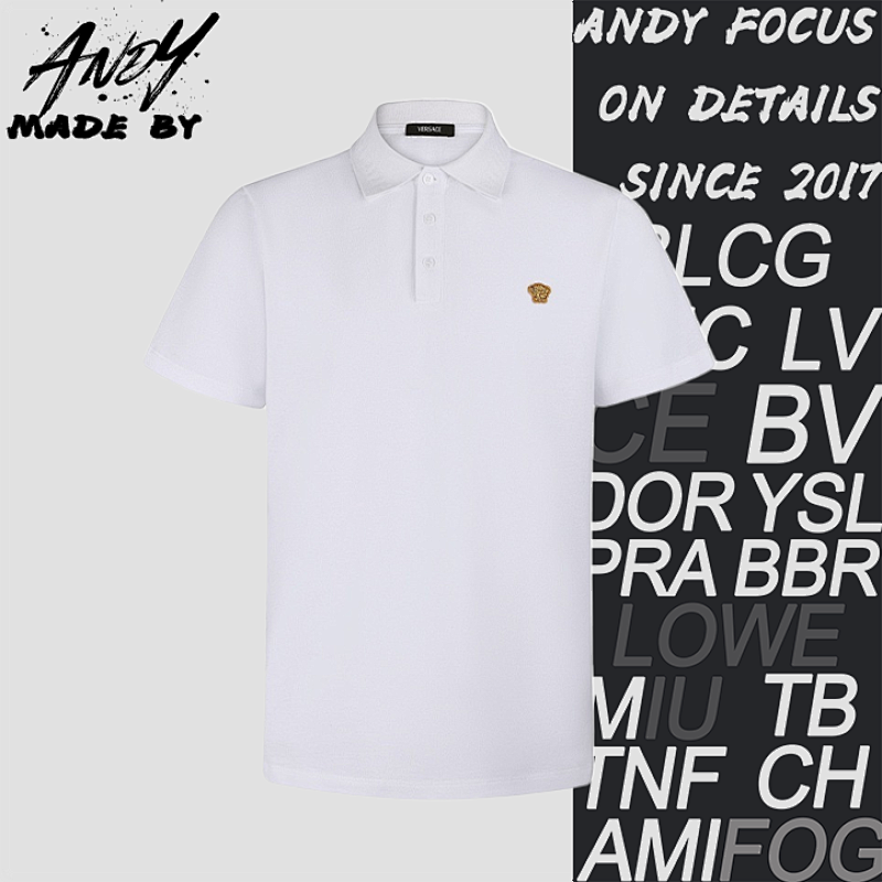 Men's Medusa Embroidered Polo Shirt