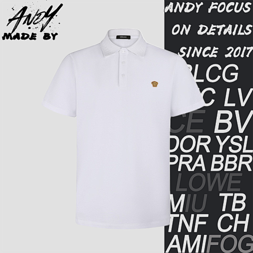 Men's Medusa Embroidered Polo Shirt