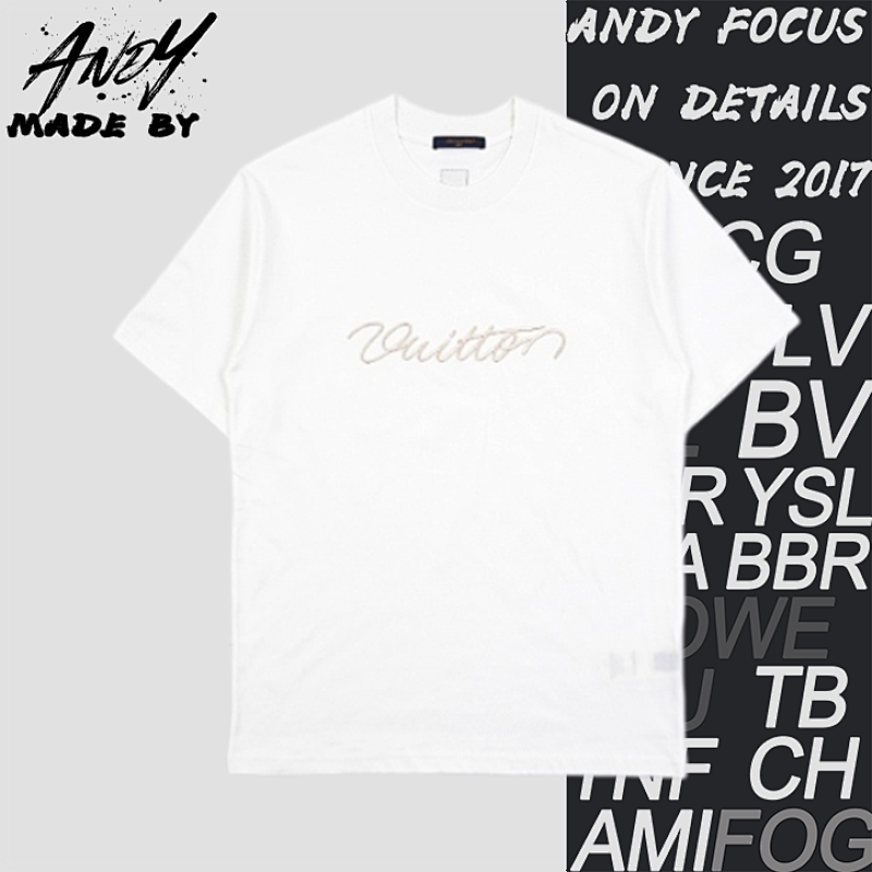 Short-Sleeve Top With Line Embroidery