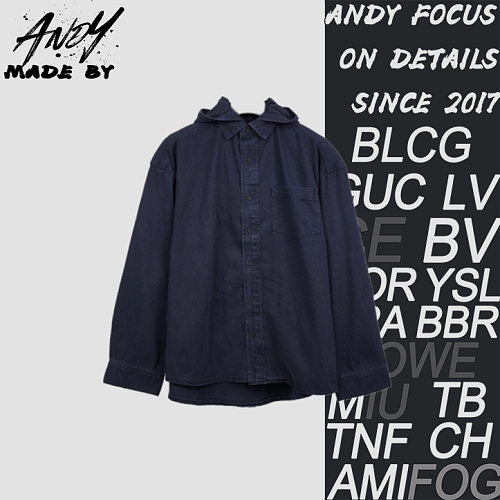 Balenciaga Blcg Deconstructed Hooded Shirt Jacket