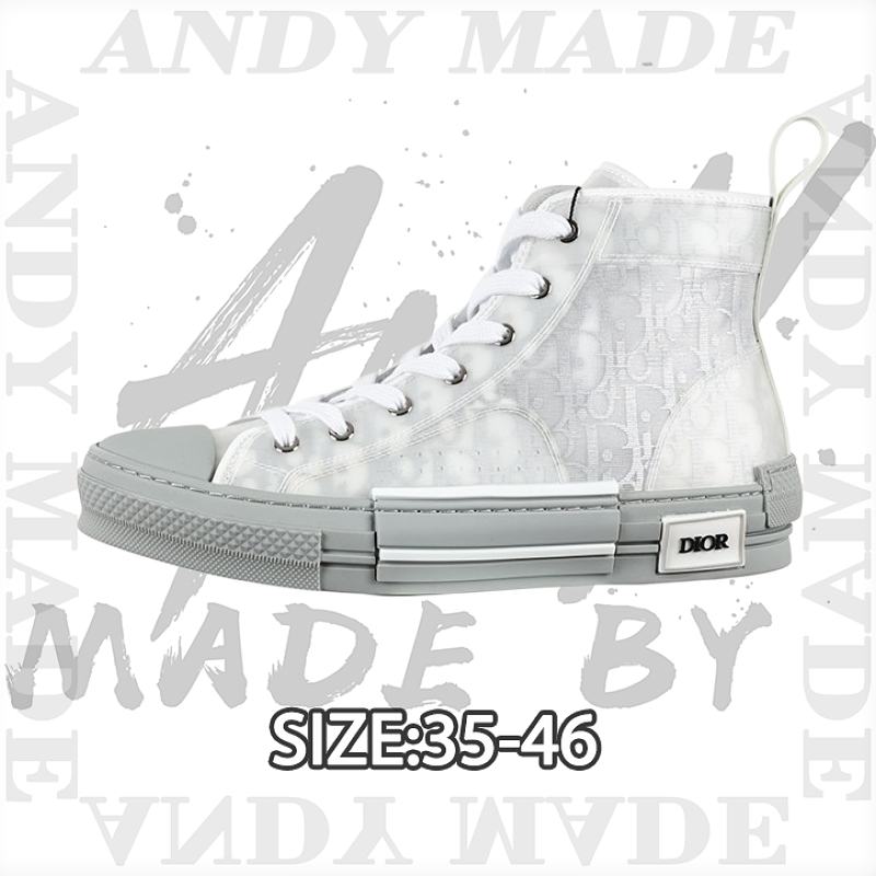 League Series High-Top Matte Gray-White Transparent Gray Version