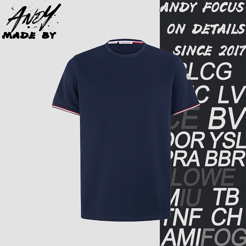 Logo Tricolor-Trim Cotton T-Shirt