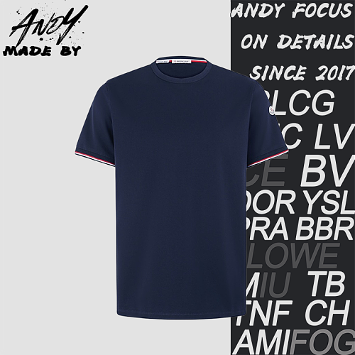Logo Tricolor-Trim Cotton T-Shirt