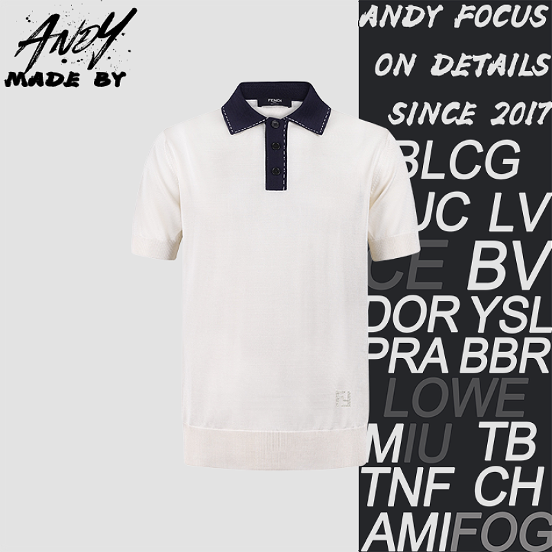 Polo Shirt With Logo Button Closure And Inlaid Pattern