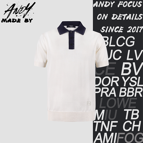 Polo Shirt With Logo Button Closure And Inlaid Pattern