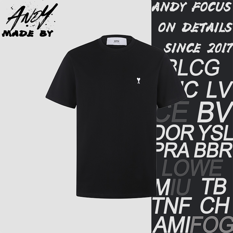 Cotton Embroidered Adc Knit Short-Sleeve T-Shirt