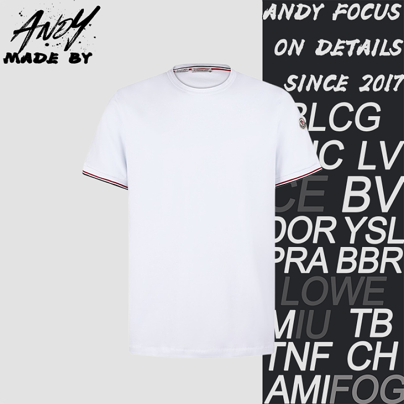 Logo Tricolor-Trim Cotton T-Shirt