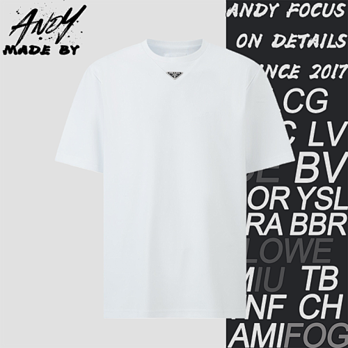 Triangle Neckline Steel Logo Short-Sleeve T-Shirt