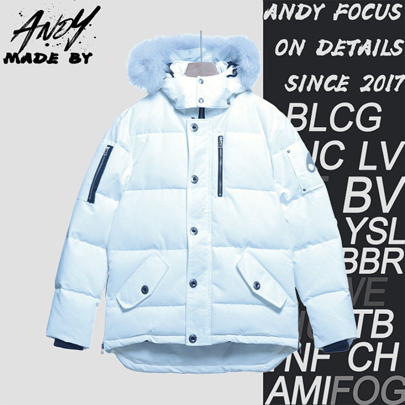 Off-White Silver Scissors 06 Men's Classic Down Jacket