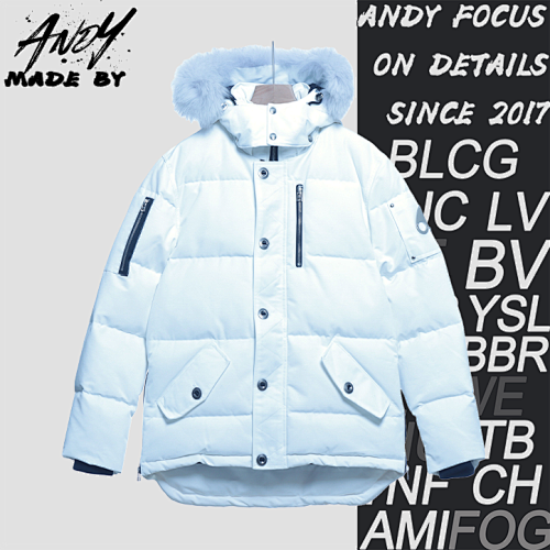 Off-White Silver Scissors 06 Men's Classic Down Jacket