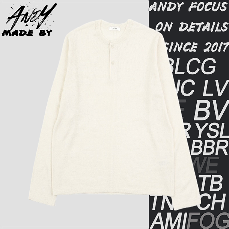 Cashmere Henley Collar Long Sleeve