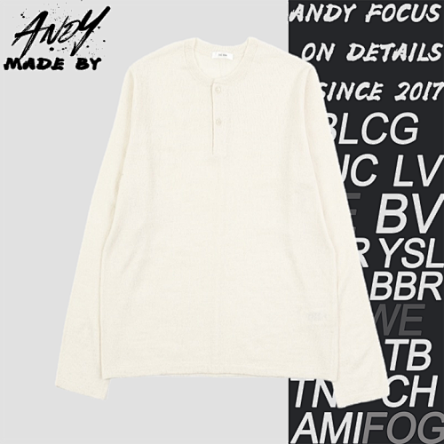 Cashmere Henley Collar Long Sleeve