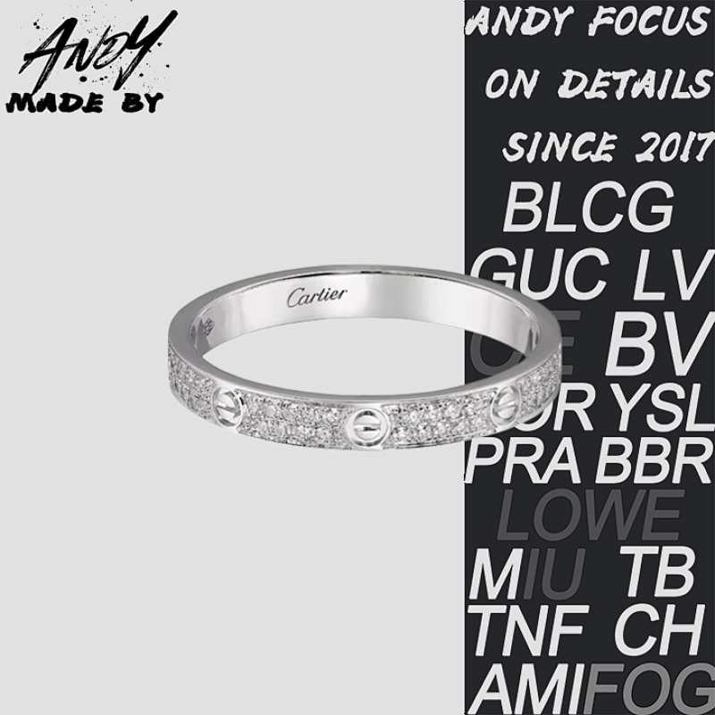 C Ultra Narrow Two Row Diamond Starry Sky Ring In White Gold