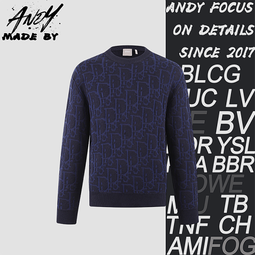 Cotton Blend Jacquard Logo Knit Sweater