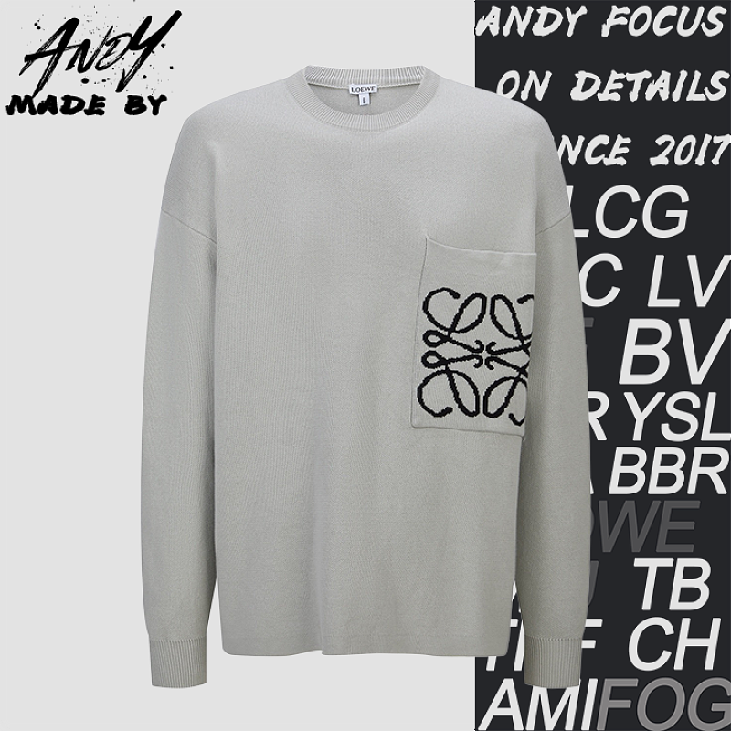Loewe Jacquard Wool Blend Knit Pullover