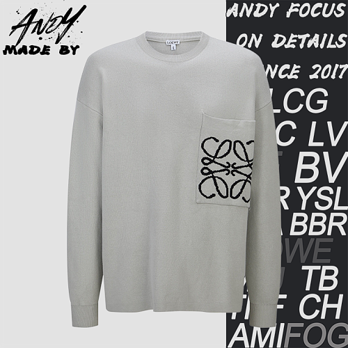 Loewe Jacquard Wool Blend Knit Pullover