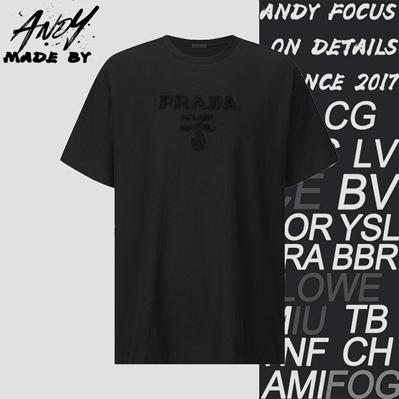 Prada Short-sleeved Towel With Embroidered Logo