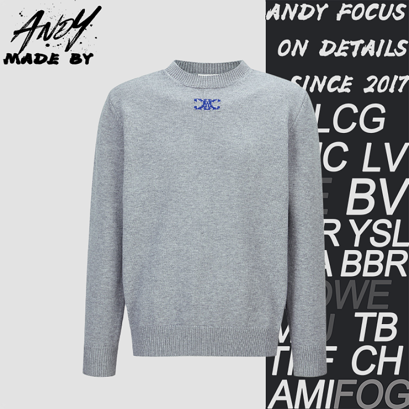 Celine Arc De Triomphe Jacquard Knit Pullover