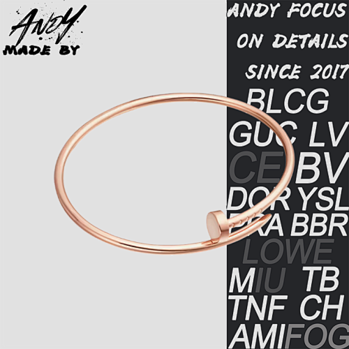 C Fine Edition Diamond Free Nail Bracelet Rose Gold