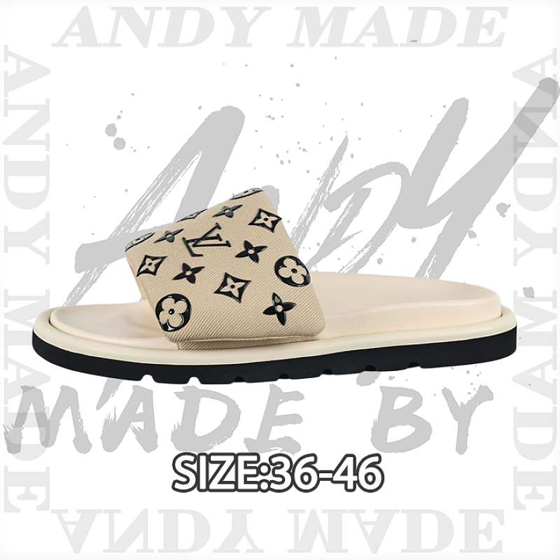 Reading Glasses Print Open-toe Slide Sandals Oatmeal Color