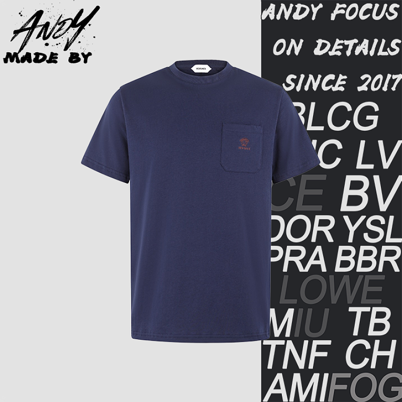 Cotton T-shirt With Chest Patch Embroidery Logo