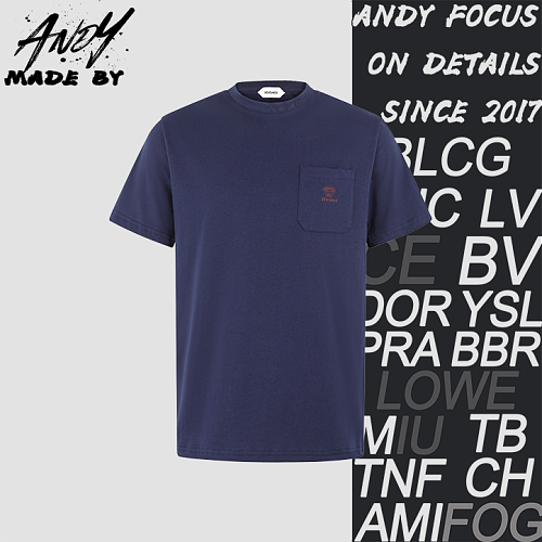 Cotton T-shirt With Chest Patch Embroidery Logo